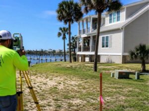 Elevation certificate review for an older waterfront home with survey measurements and flood risk evaluation