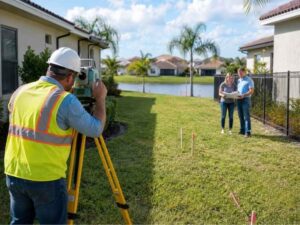 Surveyor For Fence in Fort Lauderdale, Florida helping prevent HOA disputes before fence installation begins.